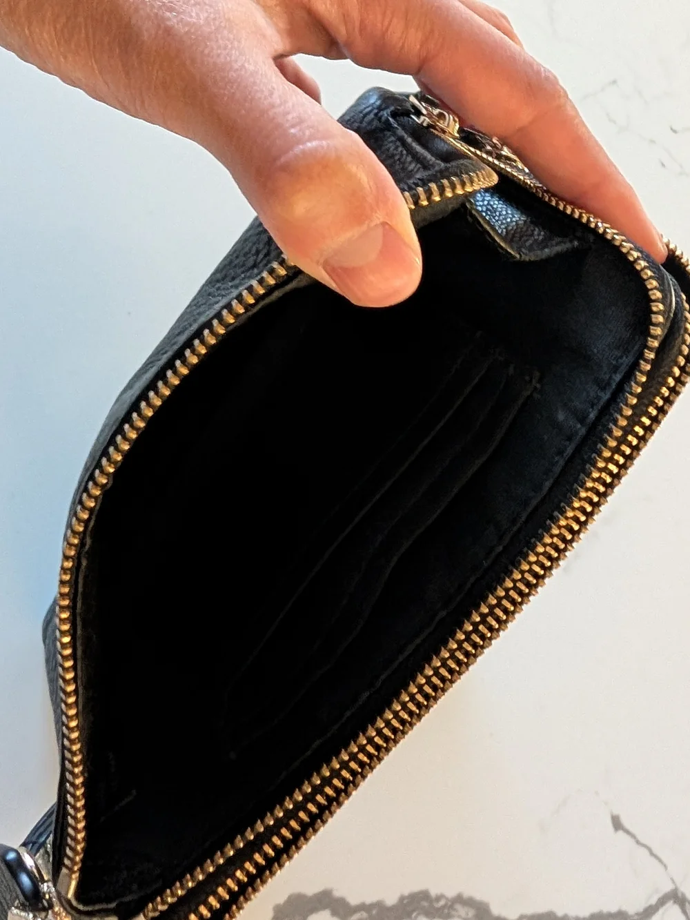 Coach Black Leather Wristlet Wallet